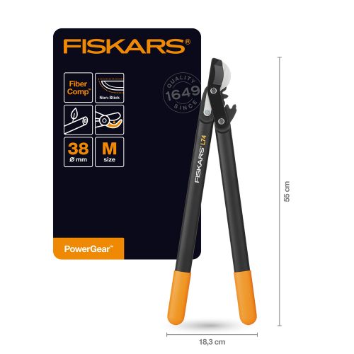 Площинний сучкоріз Fiskars PowerGear™ L74 M (1000582)