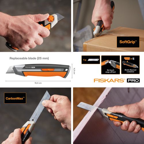 Універсальний ніж Fiskars Pro CarbonMax із роздільними лезами (25 мм) (1027228)