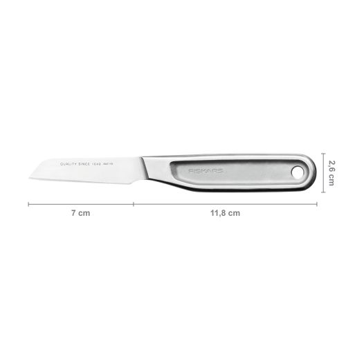 Ніж для чищення Fiskars All Steel (7 см) (1062889)