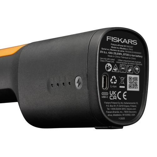 Секатор акумуляторний Fiskars ePruner M Bypass із вбудованим акумулятором 8В 4 Ач (1082297)
