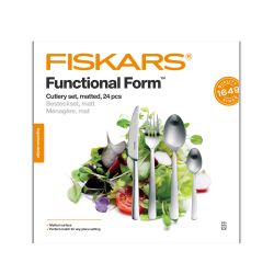 Набір столових приладів Fiskars Functional Form 24 шт (глянцевий) (1071625)