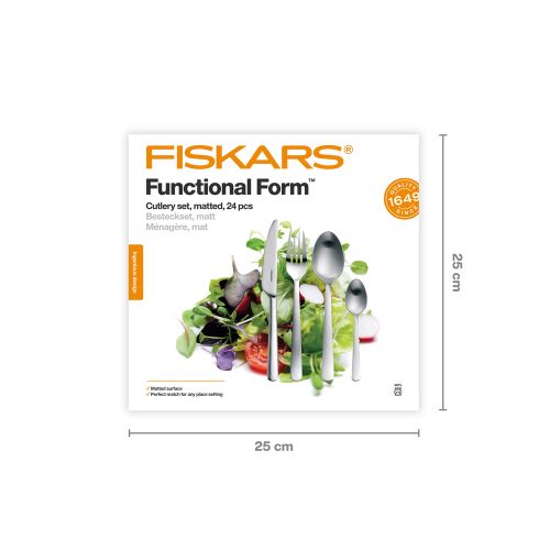 Набір столових приладів Fiskars Functional Form 24 шт (глянцевий) (1071625)