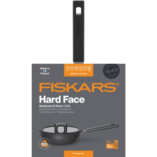 Сковорода Fiskars Hard Face з кришкою (24 см) (1052230)