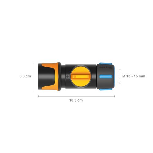 Конектор Fiskars з регулювальним клапаном On/Off (13-15 мм) (1027086)