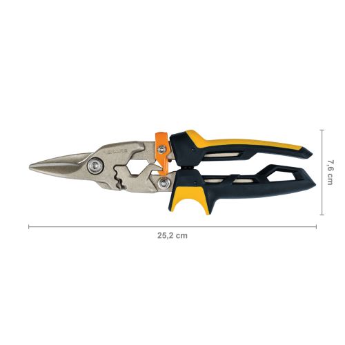 Ножиці Fiskars PowerGear для металу (прямий різ) (1027207)